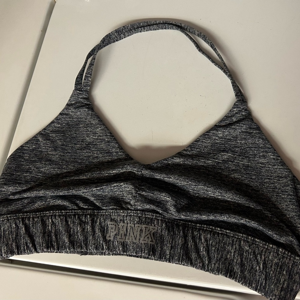 PINK Victoria's Secret Charcoal Sports Bra